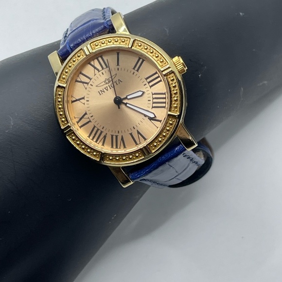 ⌚️👀 INVICTA stainless Steele 18 kt gold plated face - Picture 2 of 7